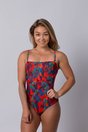 PIPED BANDEAU ONE PIECE